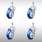 Service Caster 4 Inch SS Blue Polyurethane Wheel Swivel 3/8 Inch Threaded Stem Caster Set SCC SCC-SSTS20S414-PPUB-BLUE-381615-4 - alternate 1